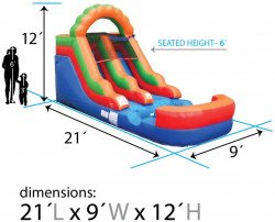 61SJrnpBFIL. AC SL1350 1647468517 12 FT Retro Rainbow Waterslide